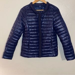 Jacket - puffy style in blue